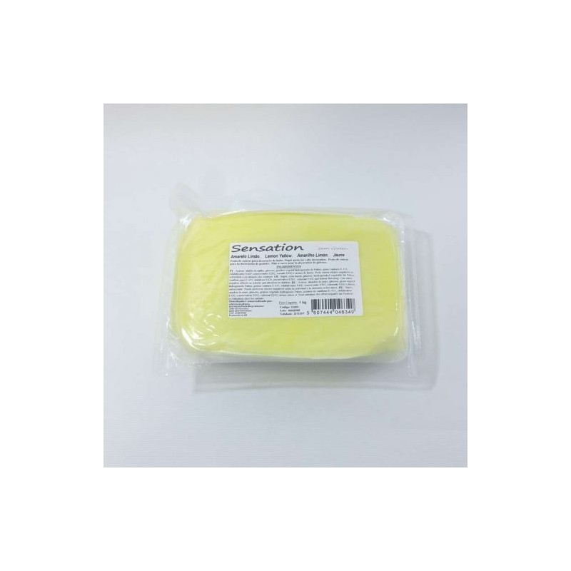 Pasta de açúcar amarelo limão