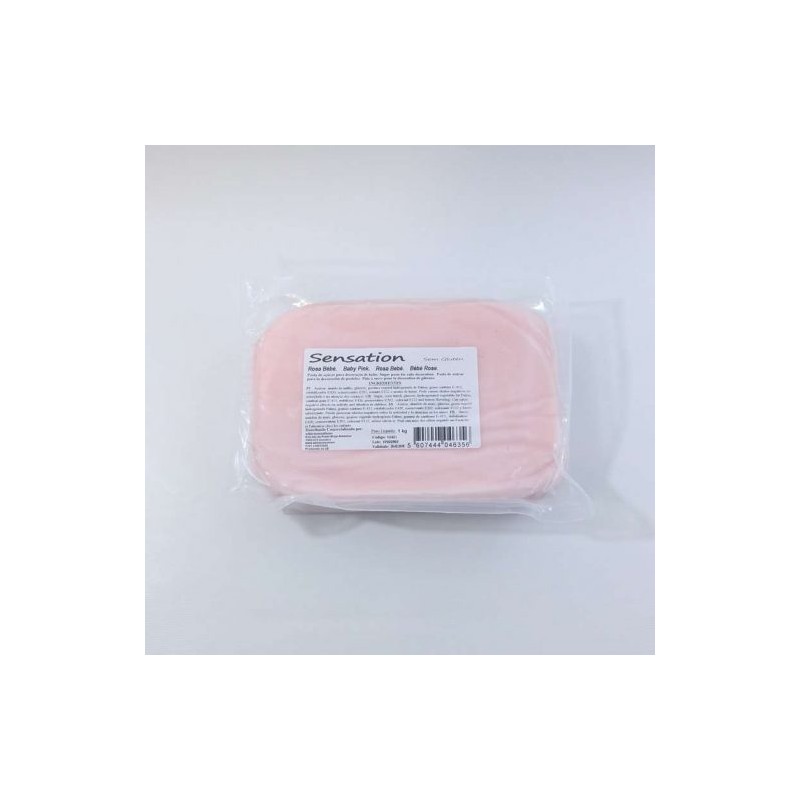 Pasta de açúcar rosa bebé