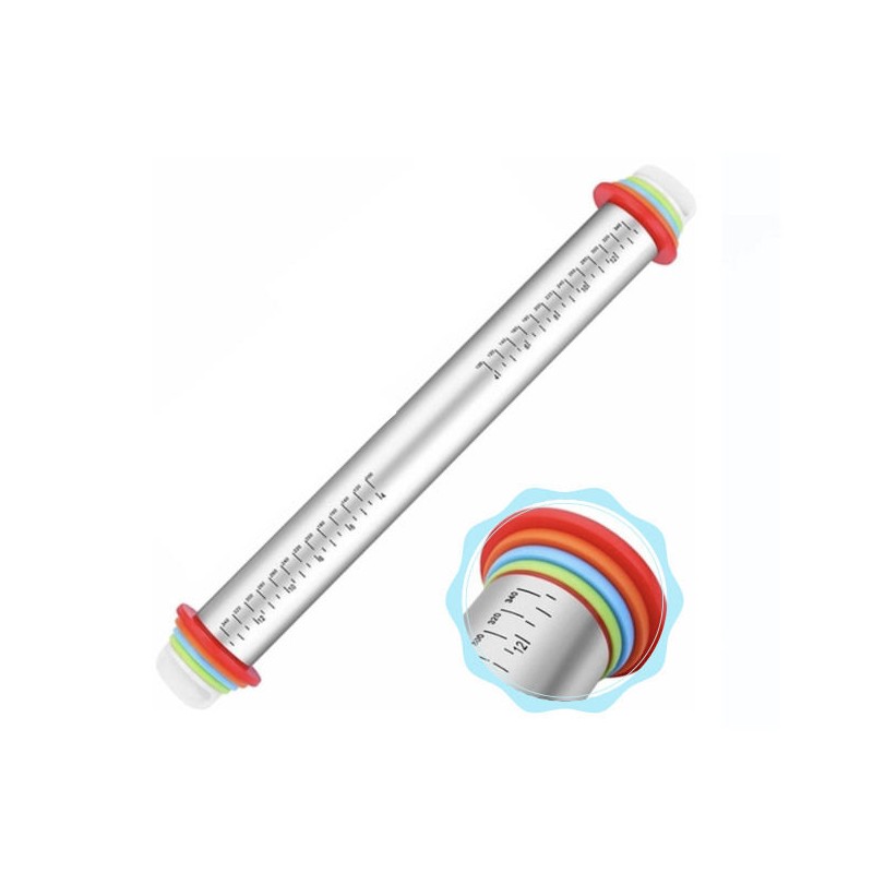Rolo inox 35cm com anéis