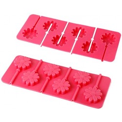 Molde Silicone Chupa 6 flores