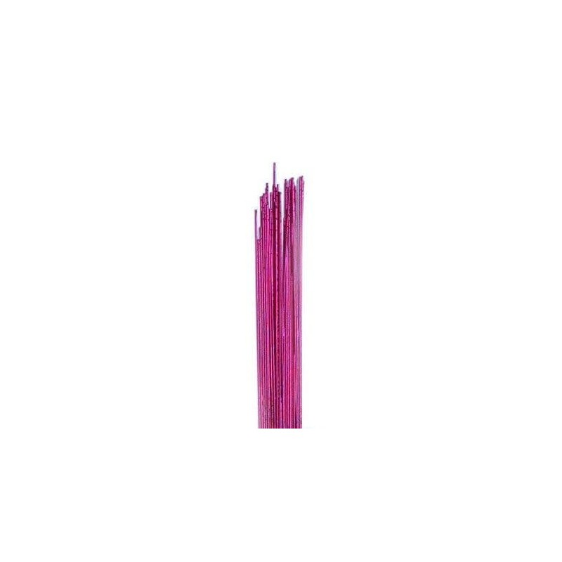24 Arames para Flor Rosa Choque
