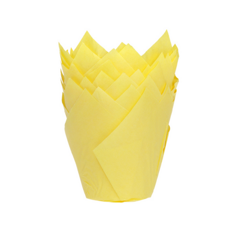 TULIPAS PARA MUFFINS AMARELAS - 24 UNIDADES