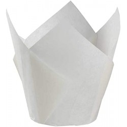 TULIPAS PARA MUFFINS BRANCAS - 24 UNIDADES