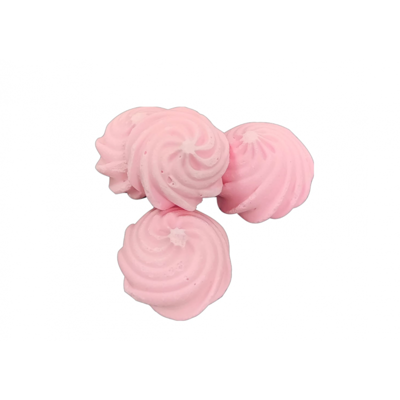 Suspiros frisados rosa