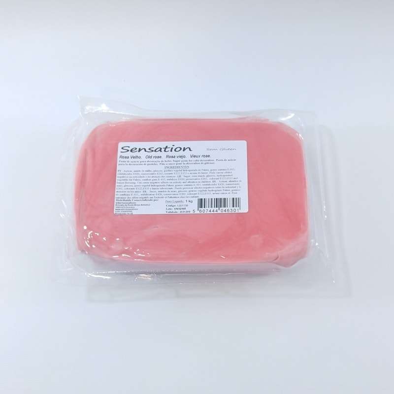 Pasta de açúcar rosa velho