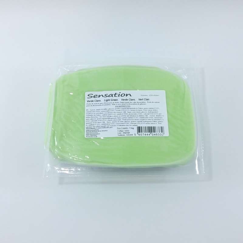 Pasta de açúcar verde claro