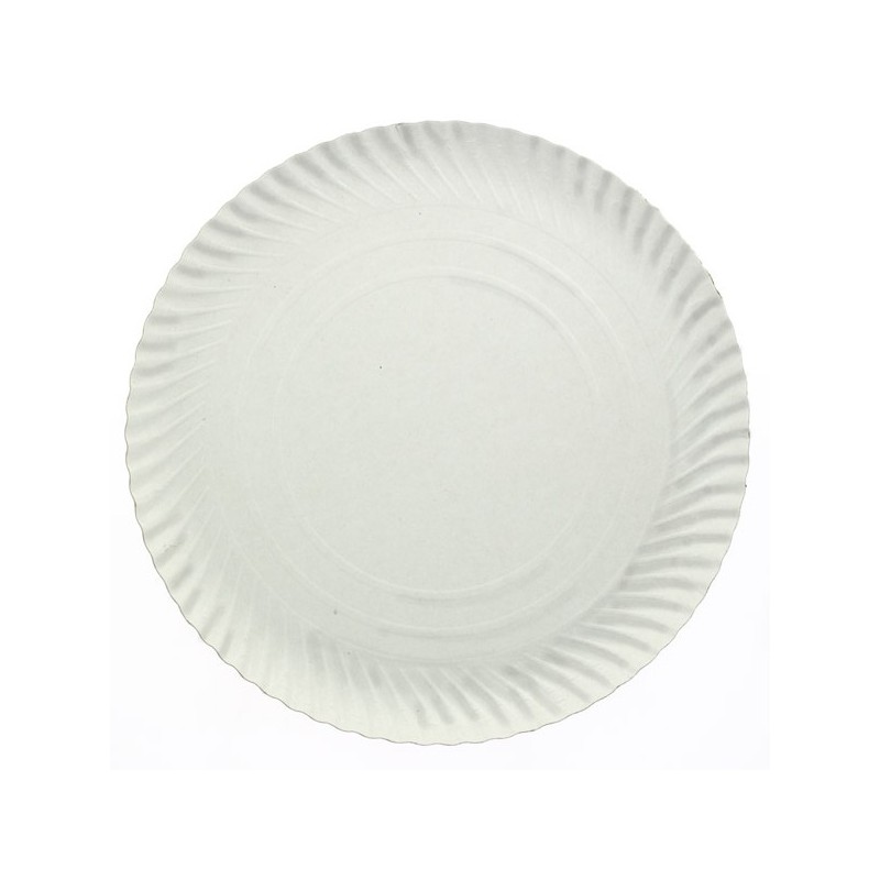 PACK 50: Prato branco cartolina 32 cm