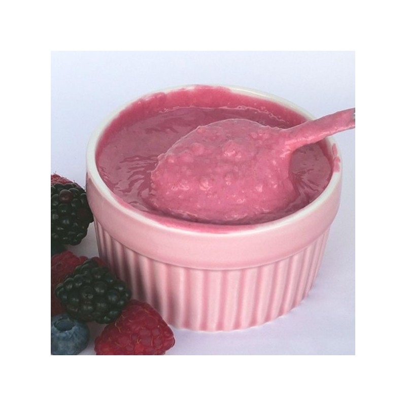Creme frutos vermelhos c/estalinhos 500g
