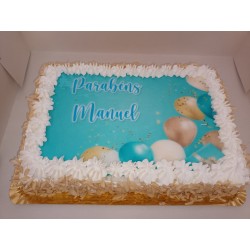 Bolo cobertura creme c/hóstia personalizada