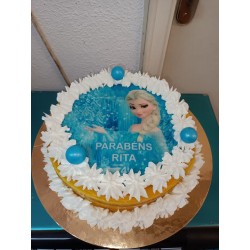 Bolo cobertura creme c/hóstia personalizada