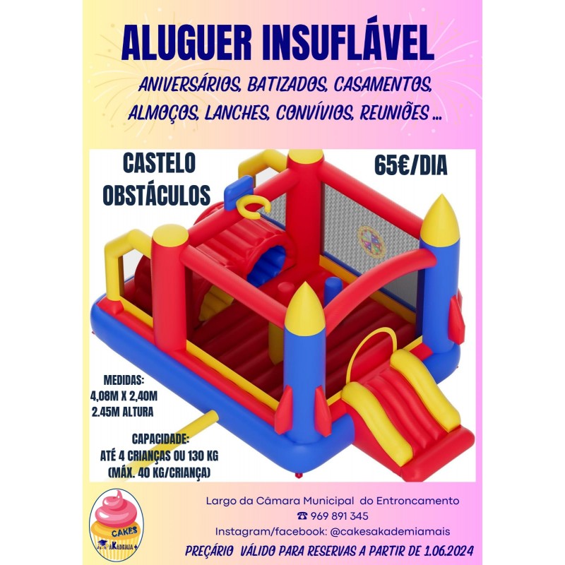 Castelo Obstáculos (aluguer/dia) insuflável